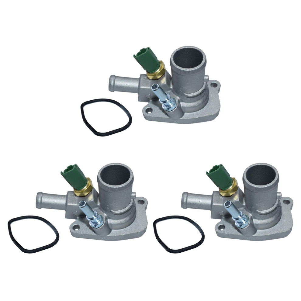 3X Engine Coolant Thermostat Car 55202176 55194029 For Grande Punto 4851780699818