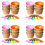 24Pcs Eis Schüssel Set Verschiedene Farbe Löffel Geschirr Kinder Warenkorb 2