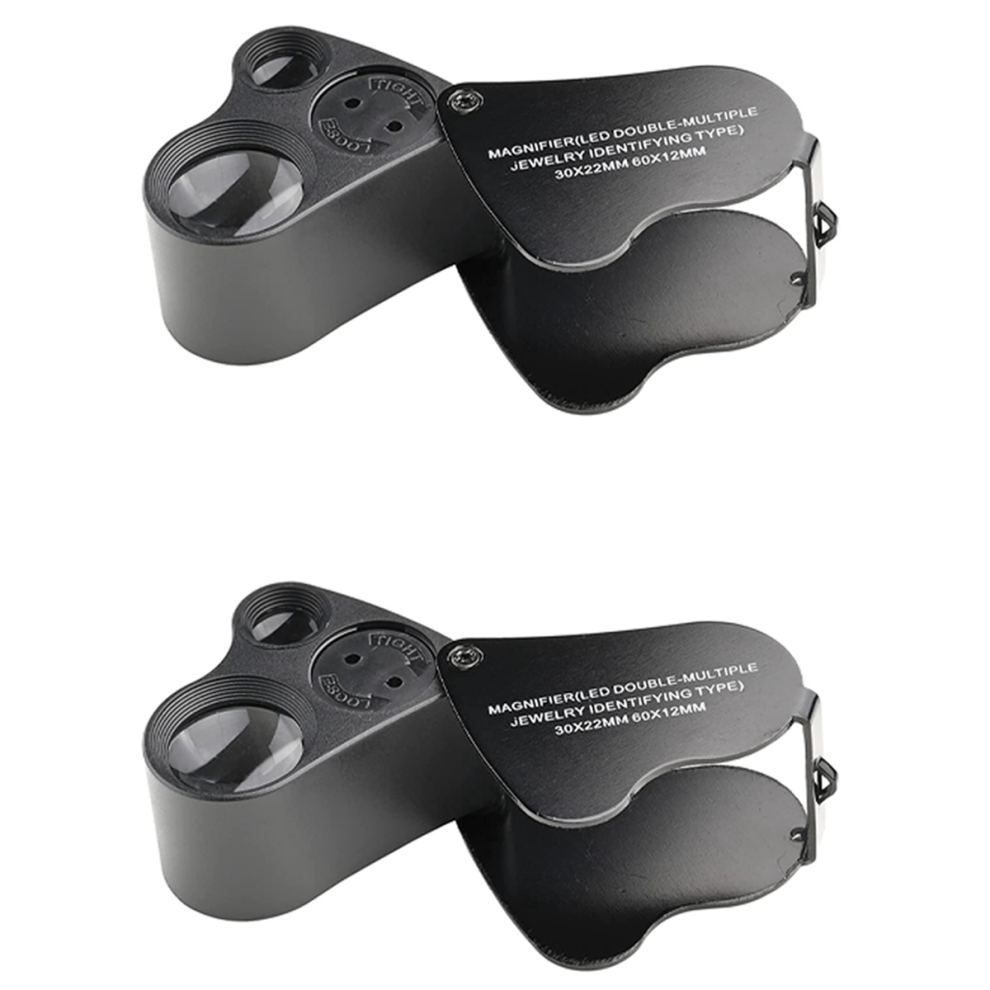 Torribaly Led Loupe,30X 60X Illuminated Jewelers Loupe,Foldable Metal Jewelry Ey