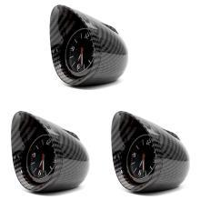 3X Reloj electrónico para el interior del salpicadero del coche SUV, consola decorativa con retroiluminación