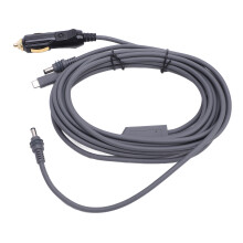 16 Fuß 18 AWG Sat Zigarettenanzünderkabel Grau DC12-24V