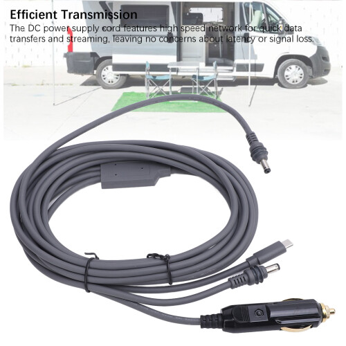 16 Fuß 18 AWG Sat Zigarettenanzünderkabel Grau DC12-24V 2