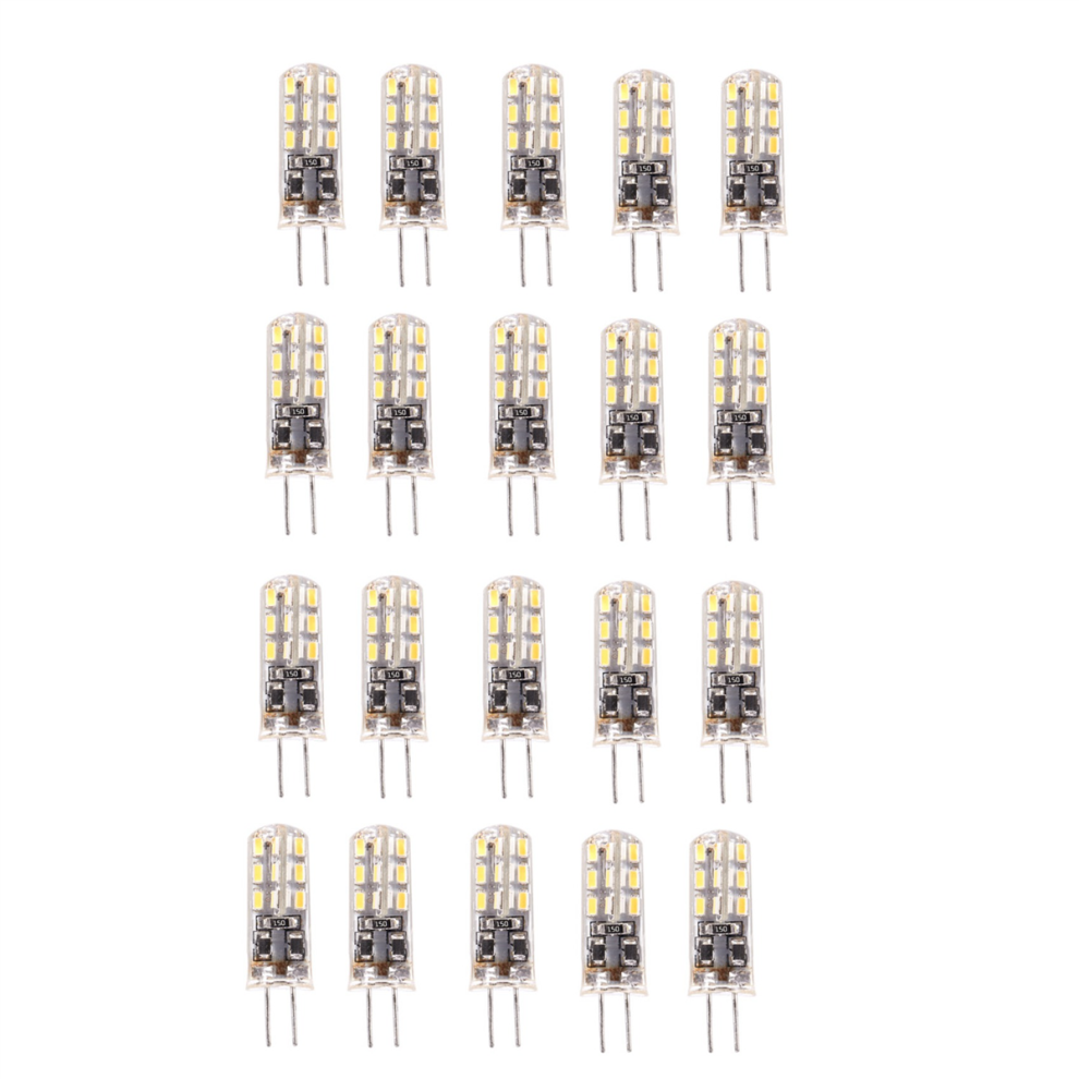 Torribaly 20X G4 Led Spot Bulb Lamp 1.5W 24 Smd 3014 Warm 12V Dc Light/White