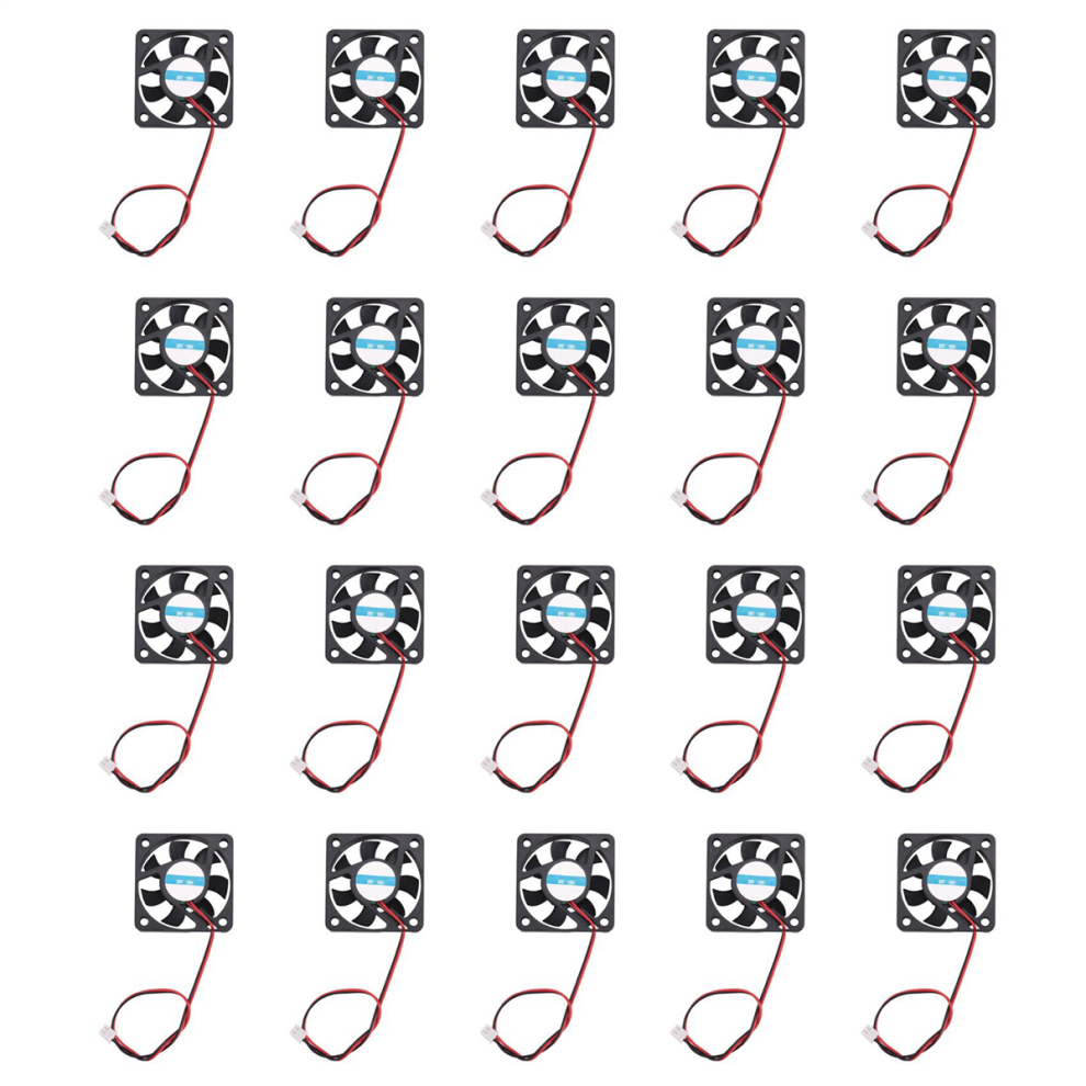 20Pcs 50Mm X 10Mm 5010 Dc 12V 0.1A 2Pin Brushless Cooling Fan 4851780602498