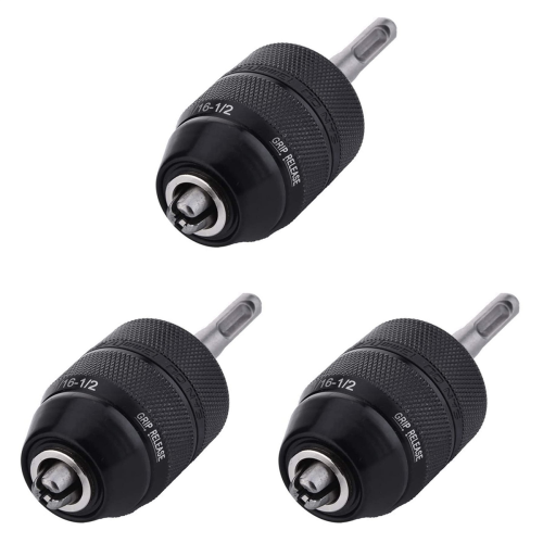 3pcs 2-13MM Keyless Drill Chuck with SDS Plus Shank Adaptor,1/2-20UNF