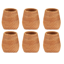 6X Baguettes en rotin Tube Pelle Cuillères Seau Couteaux de table Fourchettes Tab