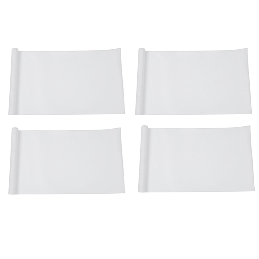 4X Diy 30X127 3D Carbon Fiber Decal Vinyl Film Wrap Roll Adhesive Car White 4851780608223