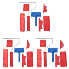Ensemble d'outils pour le grain du bois, 18 pièces, rouleau de peinture texturée pour le grainage du bois, 7 pouces