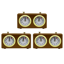 3X Horloge d'échecs mécanique analogique pour minuterie de jeu Horloges officielles sans batte