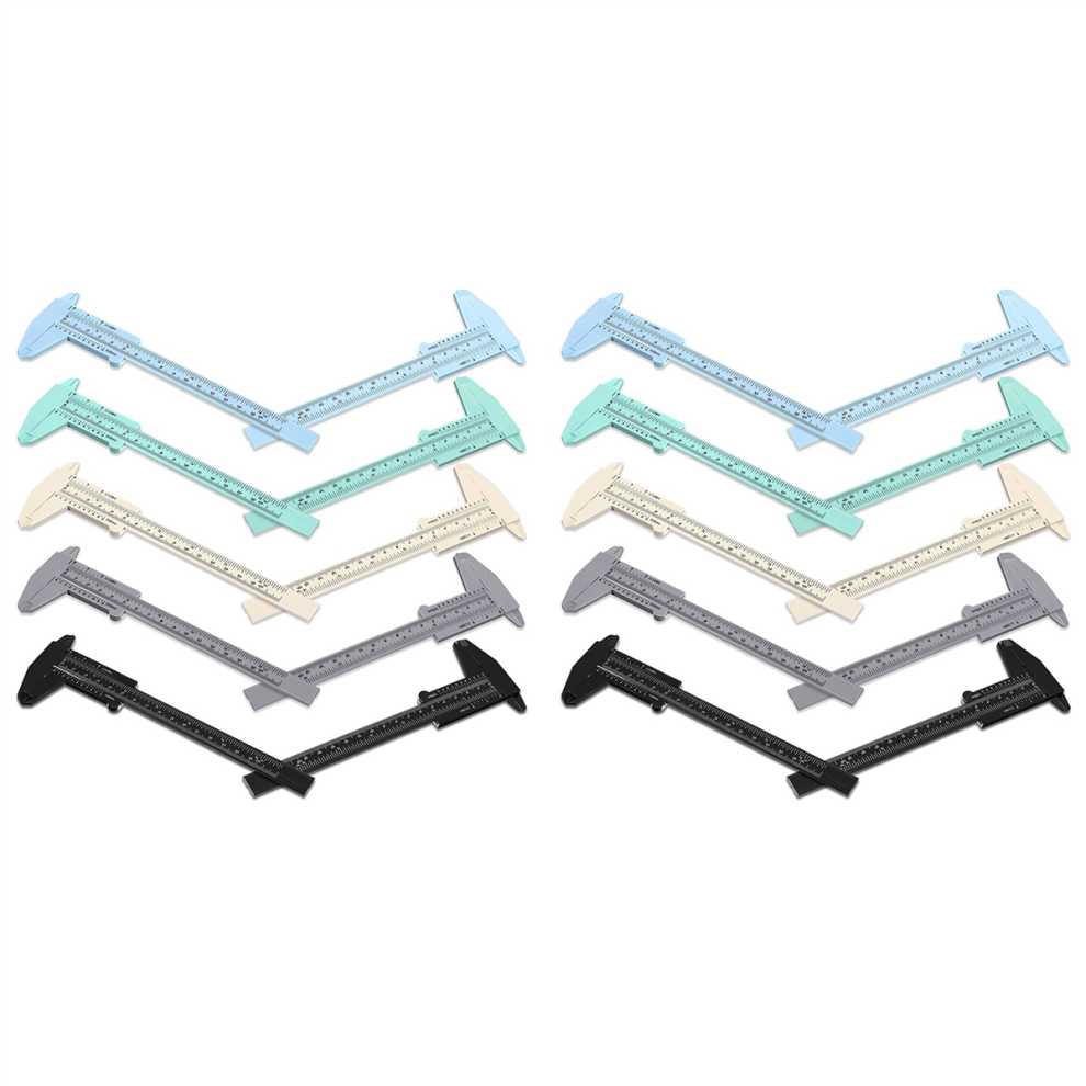 20 Pcs 150 Mm Mini Plastic Caliper Vernier Double Scale Sliding Gauge 4851780604997