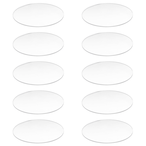 10X Transparent 3mm Thick Mirror Acrylic Round Disc Diameter:85mm