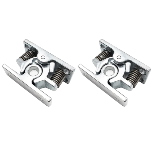 2Pcs Spring Loaded Door Easy Lock Stop Catch Release Clamp Double Roll