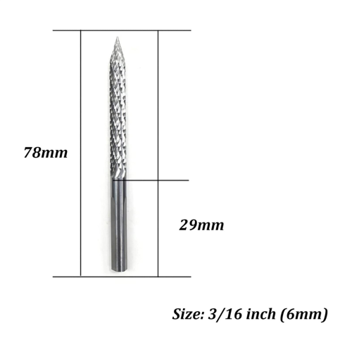 5x 3/16in 4,5mm υψηλής καρβιδίου χάλυβα φρέζες ελαστικών γλυφανάκια κοπής Rota 2