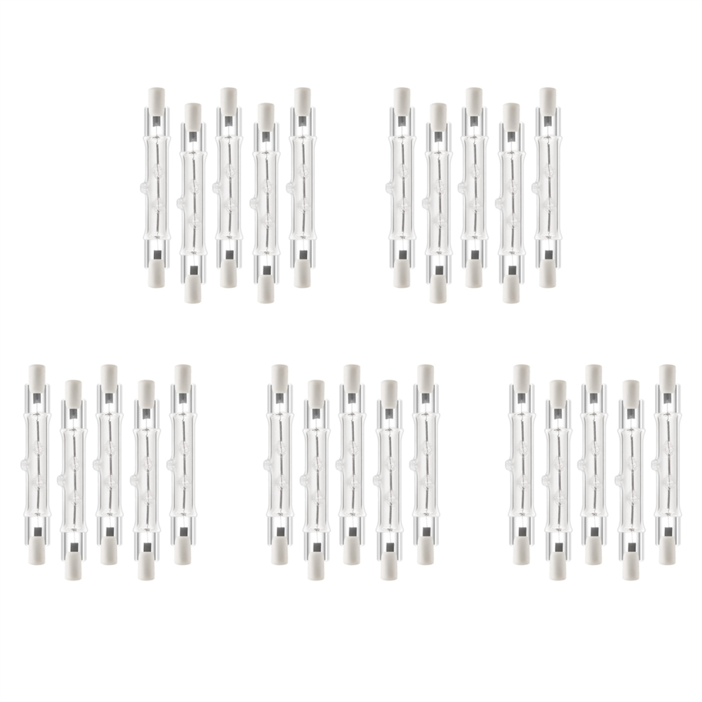 Confezione Da 25 R7S 118Mm 300W 230V, Lampadina Alogena Lineare R7S, Dimmerabile La