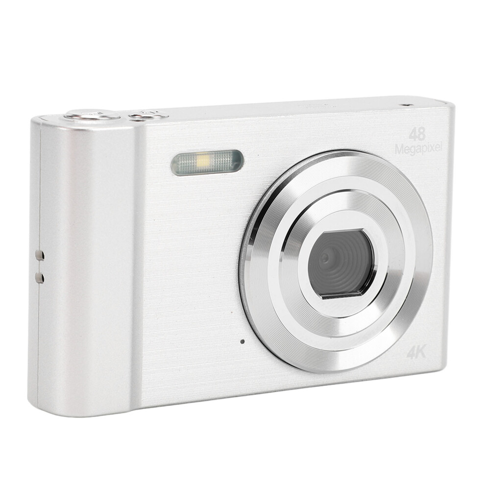 48Mp 4K Digital Camera For Teens Kids, 2.4" Ips Screen, 16X Zoom, Silver 8451335146727