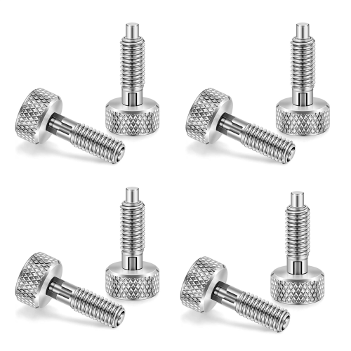 4X Hand Retractable Spring Plunger with Knurled Handle Lock-Out M6 Typ