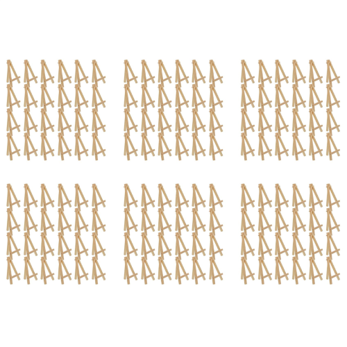 144Pcs 12.7cm Mini Wooden Display Stands, Easels, Table Top Suitable f 1