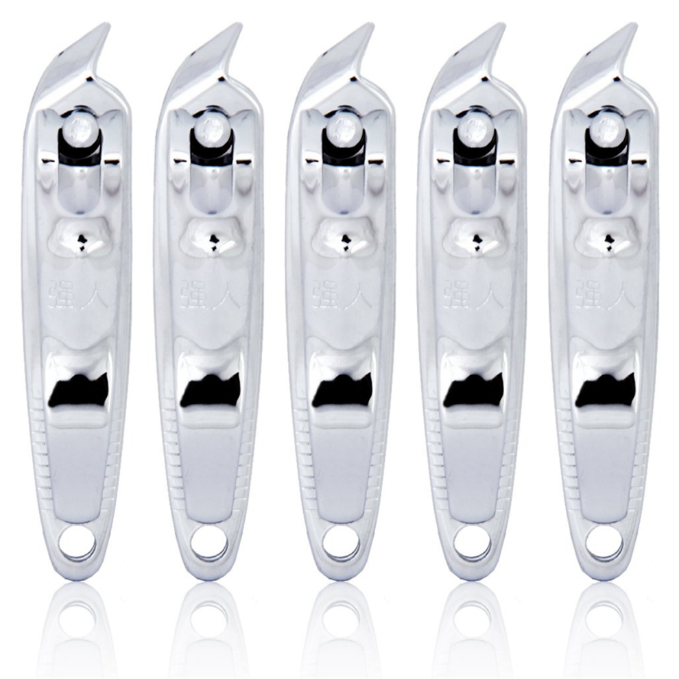 Torribaly Silver 5X Slanted Edge Nail Cutter Clippers Cilppers Fingernail Toenail