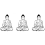 3X DIY Black Wall Sticker Meditating Buddha Decal Removable Art Mural 1
