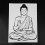 3X DIY Black Wall Sticker Meditating Buddha Decal Removable Art Mural 4
