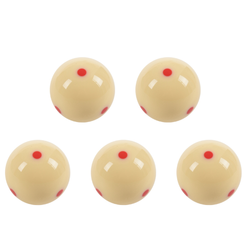 Lot de 5 boules de billard Pro Cup 2,25 pouces 57 mm à 6 points rouges 1