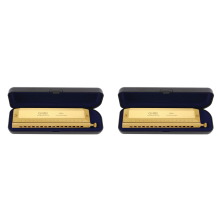 2X Chromatische Mondharmonica 16 Gaten 64 Toon Mondorgel Instrumentos Toonsoort