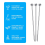 Lot de 120 pics à cocktail réutilisables en acier inoxydable de 10 cm 6