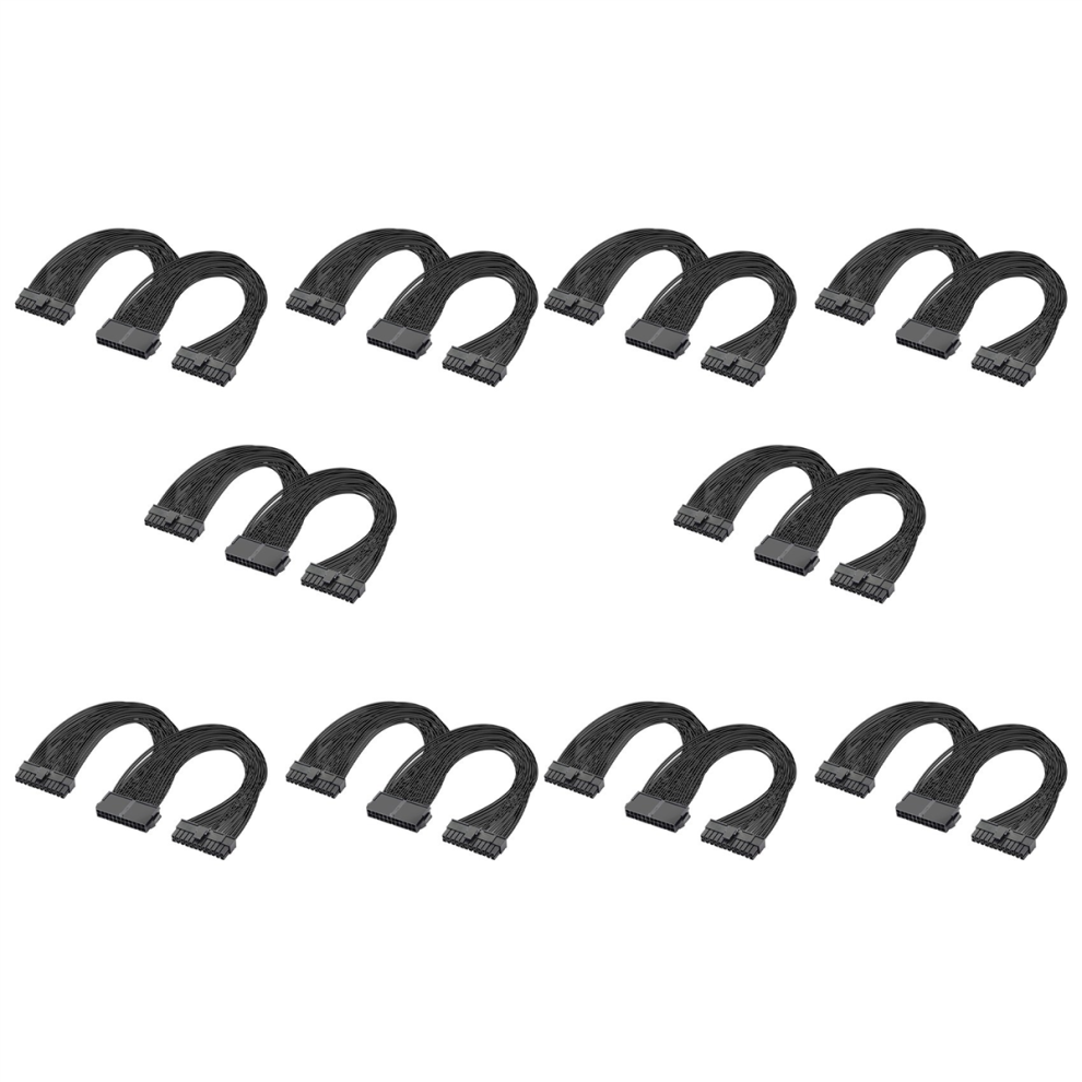 10X Dual Psu Power Supply 24-Pin Atx Motherboard Splitter Cable,24Pin( 4851780611827