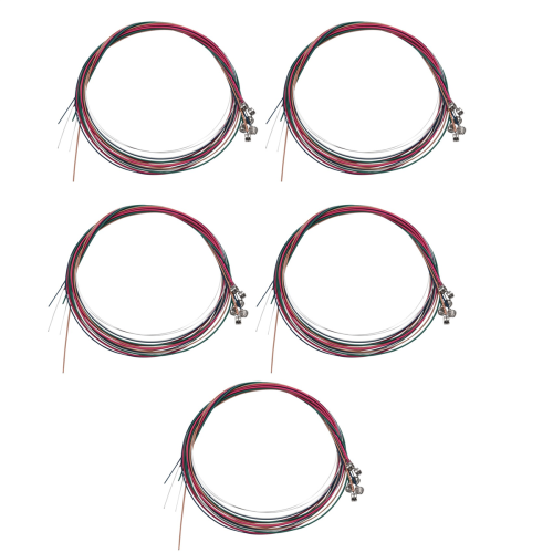 Set da 30 corde colorate arcobaleno per chitarra acustica