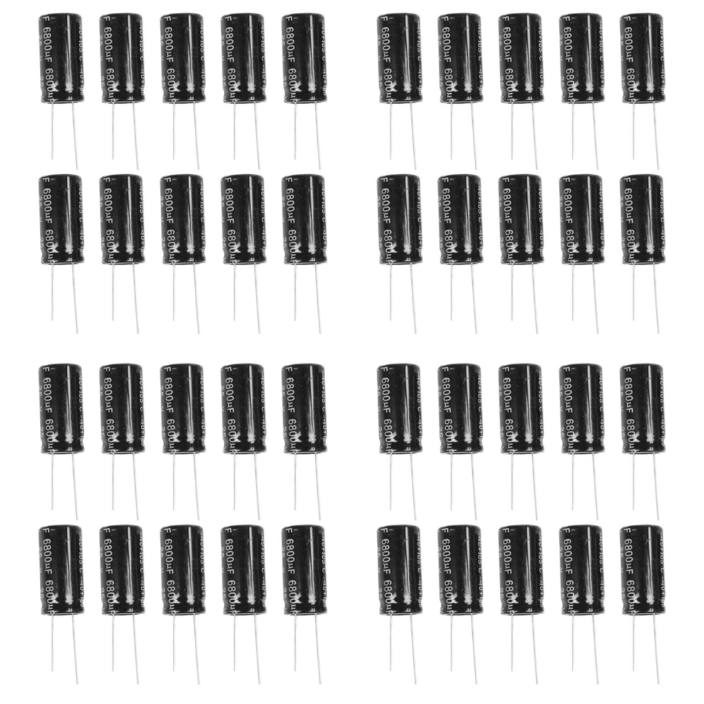 40 Pcs 16Mm X 30Mm 6800Uf 25V Polarized Radial Electrolytic Capacitor 4851780610738