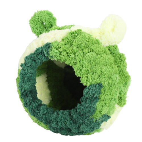 Casa-nido per pappagallo M Verde velluto/plastica/metallo 2