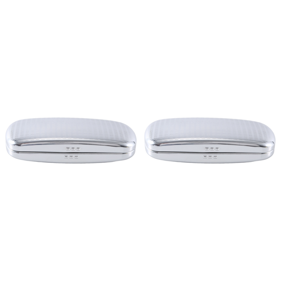 Torribaly 2X Glasses Case, Aluminum Hard Shell Eyeglasses Case Striped Spectacle