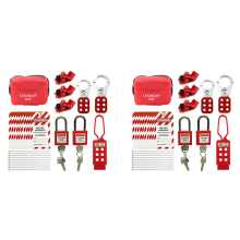 Kit di blocco e segnalazione elettrica 2X - Kit di etichette di blocco con ganci, circuito