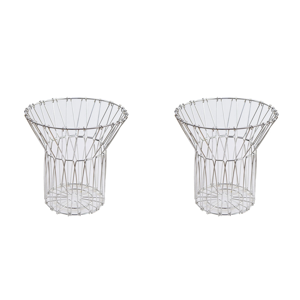 2X Gadget Multifunzionale Pieghevole In Acciaio Inossidabile Per Cestini Di Frutta Assortiti