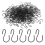 480Pcs 1-Inch Mini S-Shaped Hook, Small Metal Decorative for Crafts(Bl 3
