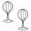 4 Pieces Modern Metal Hat Stands Stable Cap Rack Wigs Holder Display S 3