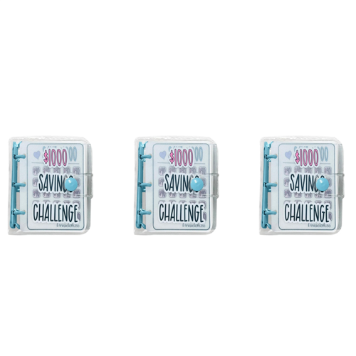 3X 1000 Savings Challenge Binder, Money Saving Challenges Book with En 1