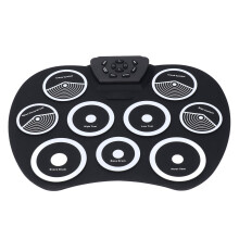 Kit di batteria elettronica pieghevole, 9 pad, USB portatile