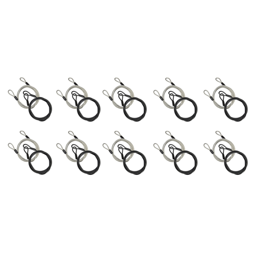 20x 100CM/3.3Ft Long Travel Security Cable Lock,Braided Steel Coated S