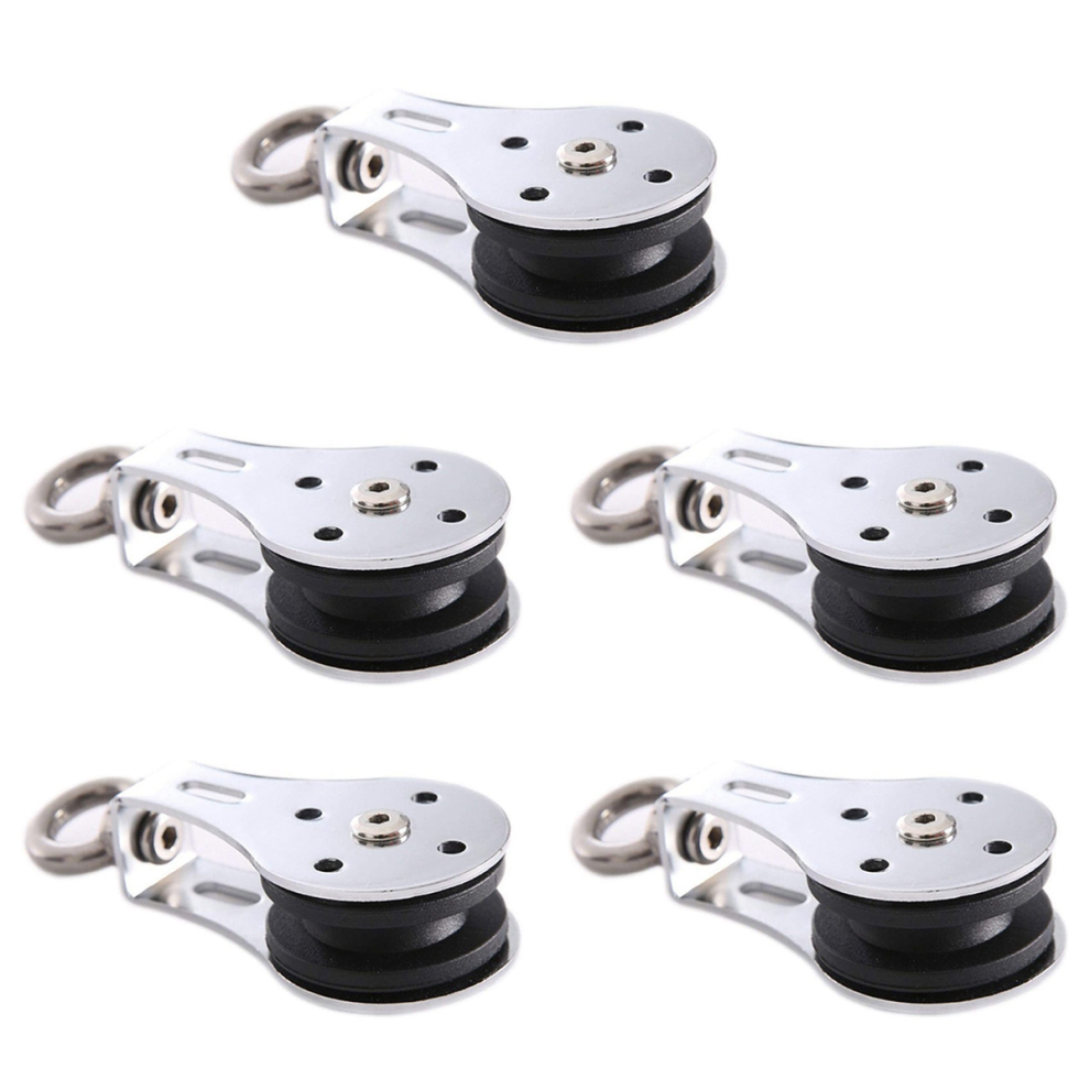 5X 300Kg Bearing Pulley Lifting Quiet Wheel Gym U-Grooved Heavy Duty F 4851780617614