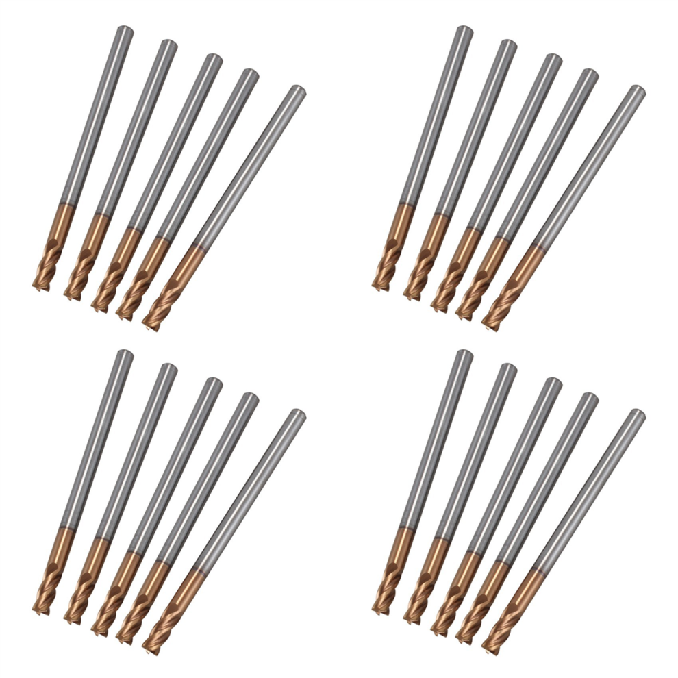 20Pcs 3Mm Solid Carbide Endmills Endmill D3x8xd4x50l 4Flute Side Milli 4851780617768