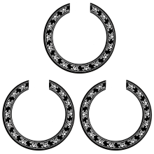 3X Sound Hole Rose Decal Sticker for Acoustic Classical Guitar Parts B