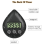 2X Silent Non-Ticking Battery Operated Shower Timer, Waterproof Digita 4