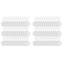 240 stuks ronde sublimatie sleutelhangers met dubbelzijdige warmteoverdracht
