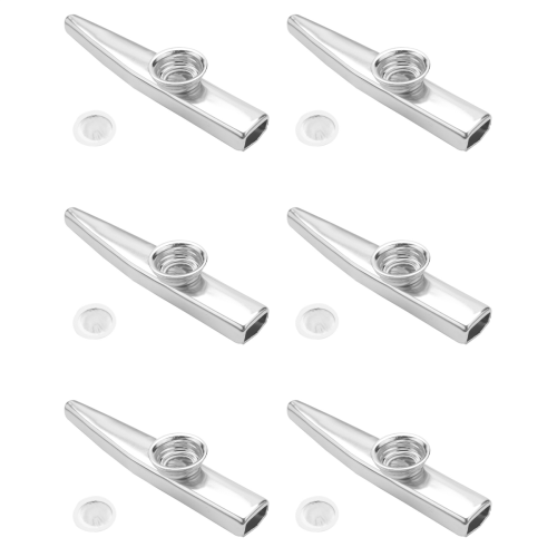 6X Kazoo Μεταλλικό κράμα αλουμινίου με 30 τεμάχια δώρα φλάουτου διαφράγματος για Ch 1
