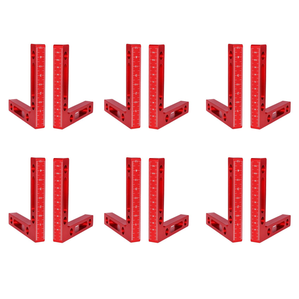 12 Pcs Aluminium Alloy 90 Degree Positioning Squares Right Angle Clamp 4851780619687