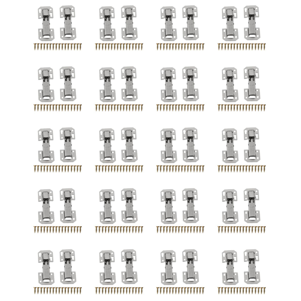 40Pcs Soft Close Kitchen Cupboard Cabinet Wardrobe 90Degree Door Hinge 4851780619625