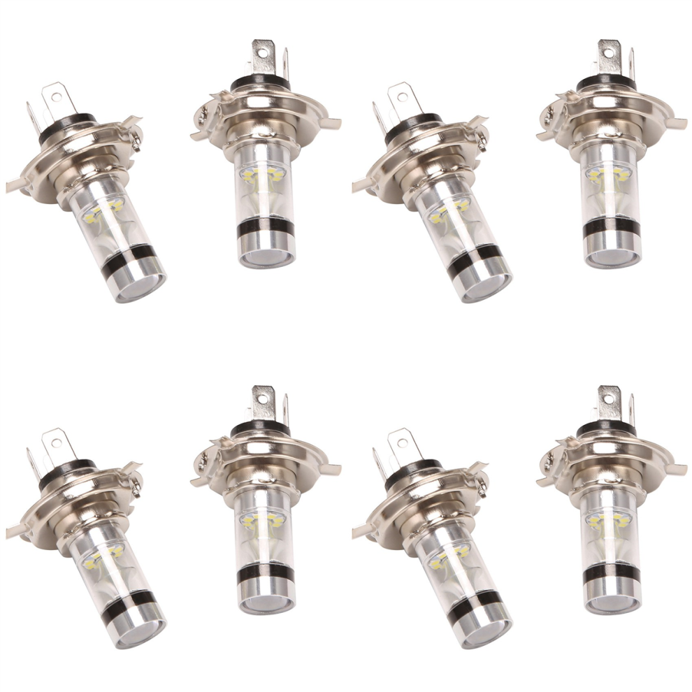 8 Pcs H4 9003 Hb2 Led Motorcycle Head Bulbs Hid Hi&Low Beam 6500K Light 4851780620188