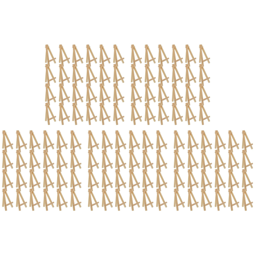 120Pcs 12.7cm Mini Wooden Display Stands, Easels, Table Top Suitable f