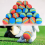 60 Pcs Golf BallsSoft Foam Garden Balls Practice Sponge Rainbow for In 7